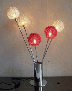 flower table lamp